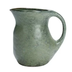 Storied Home Round Stoneware Pitcher With Reactive Glaze, Matte Teal -Interio Store GUEST f8cd4f5b 96e7 4aa6 98ed 8f81e11fdf54