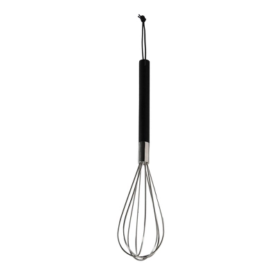 Storied Home Stainless Steel Whisk With Mango Wood Handle And Leather Tie, Black 8 Storied Home Stainless Steel Whisk With Mango Wood Handle And Leather Tie, Black - Image 6