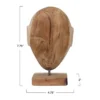 Storied Home Hand Carved Teakwood Face Sculpture, Natural -Interio Store GUEST fa315828 0f7d 4d94 91b0 d1ab3301447d
