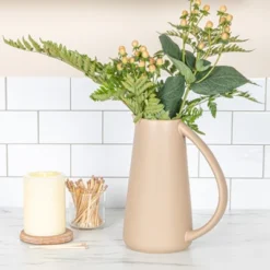 Storied Home Modern Stoneware Pitcher