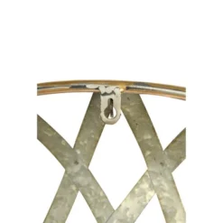 Round Metal Wall Mirror With Gold And Galvanized Finish - Storied Home -Interio Store GUEST fc899f34 c249 4473 ad08 5952ee0933c3