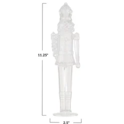 Storied Home Acrylic Nutcracker Decor, Clear